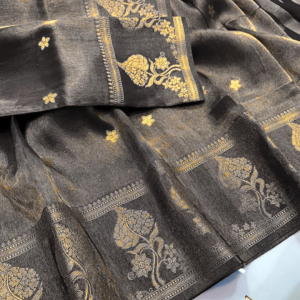 Tissue Benarasi Saree - Black