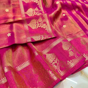Tissue Benarasi Saree - Pink