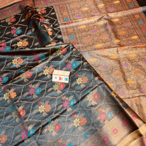 Tassar Silk Benarasi Saree - Black